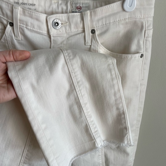 AG Adriano Goldschmied The Jody Crop High Rise Slim Flare Crop - White - Size 28 - Picture 6 of 14